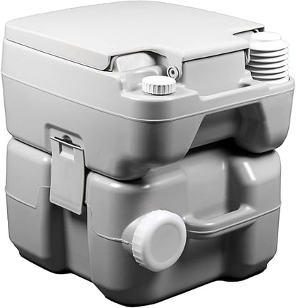 Reliance Products Flush-N-GO | 1020T Portable Flushing Toilet | Black/Grey/White | 2.5 Gallon Water Tank | 325 Pound Capacity, 16.5" L x 16" W x 17" H (9210-20)