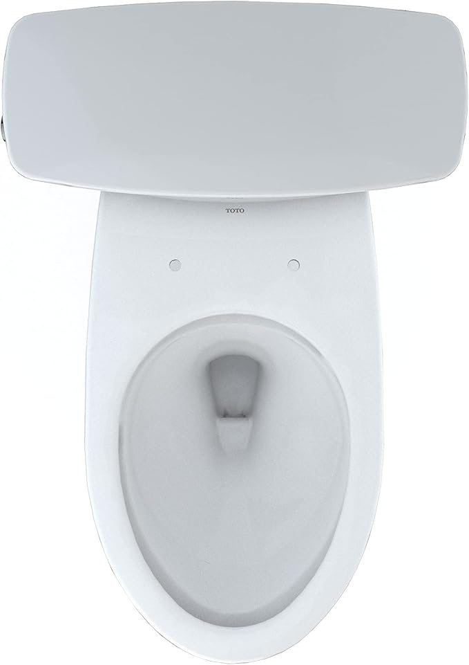 TOTO Drake Transitional Two-Piece Elongated 1.28 GPF TORNADO FLUSH Toilet with CEFIONTECT, Cotton White - CST786CEG#01