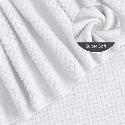 HOMEXCEL Bath Sheets 2PK, 35x70 in, Absorbent&Soft, Extra Large Bath Towel | Lightweight and Quick Drying Microfiber Towels for Bathroom, Yoga, SPA, Fitness, White
