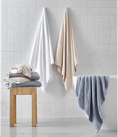 Nautica – Bathroom Towels, Soft Waffle Texture Washcloth, Bath & Hand Towels, Quick Dry & Highly Absorbent Cotton, Set of 8, College Dorm Room Essentials (Oasis Beige)