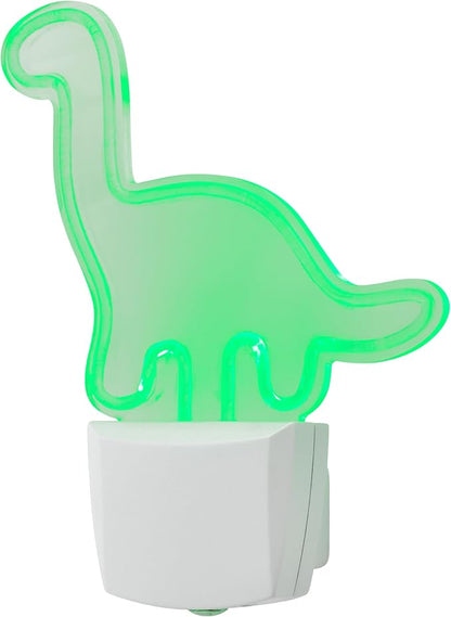 Energizer Long-Neck Dinosaur Night Light, Neon, Auto On/Off, Green | Night Light for Kids Room, Bedroom, Nursery, Boys Room Décor, Gift for Boy