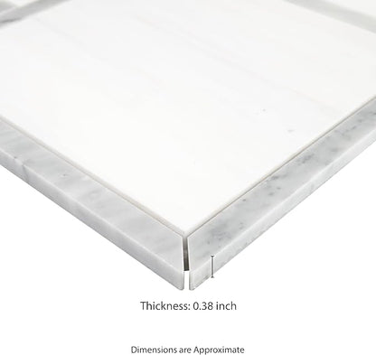 MSI Bianco Dolomite Alana 11 in. x 13 in. Polished Marble Mosaic Floor and Wall Tile for Bathroom, Kitchen Backsplash, Accent Wall Tile, and Shower Wall Tile