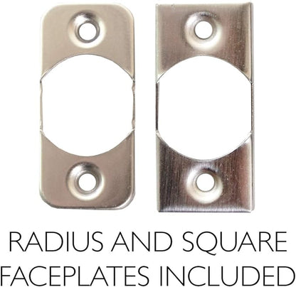 Design House 753301 Cambridge 2-Way Adjustable Passage Door Knob, Satin Nickel