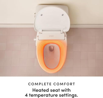 TUSHY Cloud+ Electronic Bidet Heated Toilet Seat | Intelligent Remote w/Personal Settings, Instant Warm Water, Heated Seat and Air Dryer, Automatic Deodorizer (Night Light & Soft Close), Elongated