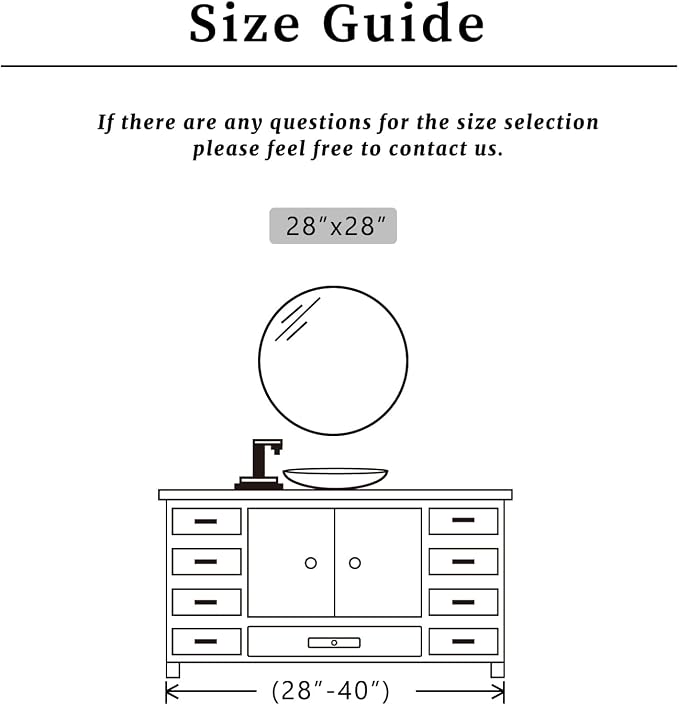 Round Mirror 28 inch, Round White Mirror, Matte White Metal Frame | High Definition Mirror, Rust-resistant, Easy Installation, Circular Mirrors for Living room Bedroom, Entrance, Restroom