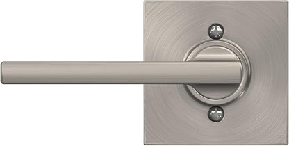 Schlage F170 LAT 619 COL Latitude Door Lever with Collins Trim, One Sided Non-Turning Dummy Door Handle, Satin Nickel