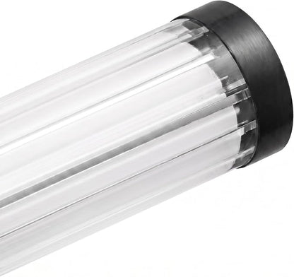 URSOLA 48" Modern LED Bathroom Light Fixtures, Matte Black 3CCT Dimmable Bathroom Vanity Light Over Mirror, Bathroom Vanity Bath Bar Lights with 360° Removable Acrylic Light Tube