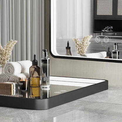 36X36 Inch LED Lighted Bathroom Mirror,Black Frame,3 Color | ETL Listed,Anti-Fog,3000K/4500K/6000K Dimmable,Horizontal & Vertical,Wall Mounted,Memory Function,Ideal for Bathroom,Vanity