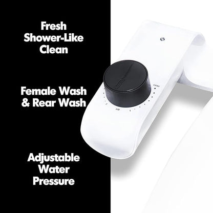 Modern Bidet Attachment for Toilet With Adjustable Water Pressure And Female-Friendly Wash and Rear Wash - Fresh Water Sprayer Bidet - Self-Cleaning and Non-Electric - Easy to Install & BPA Free