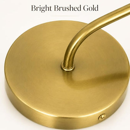 Bright Brushed Gold Bathroom Wall Sconce Vintage Style, E26 Easy Mounted | Vanity Light with Flower Glass Shade, Bathroom Wall Lighting Fixture Beside Mirror, Easy Mounted for Bedroom, Hallway
