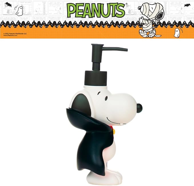 Peanuts Snoopy Vampire Soap/Lotion/Hand Sanitizer Resin Pump Dispenser, 14.81 Ounces, (Officially Licensed Product) by Franco