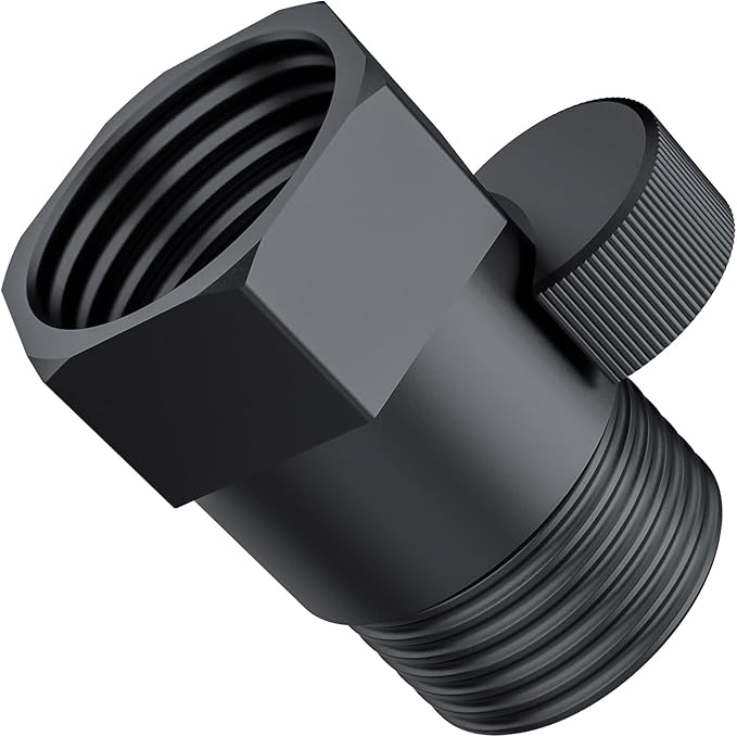 MAYYAYA Brass Shower Shut Off Valve, Flow Control, Handheld/Bidet, Black | Shut Off Valve, Flow Control, G1/2 NPT, Brass Body, Handle Lever, for Handheld Shower&Bidet Sprayer, Leak-Free, Matte Black
