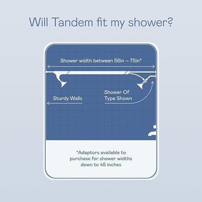 BOONA Original Tandem Shower as Seen on Shark Tank | Dual Shower Head for Couples | Max Water Pressure for Two | Easy Install (Retro Miami, Two Showerheads)