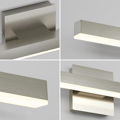 Joossnwell Bathroom Vanity Lighting Fixtures Over Mirror Brushed Nickel | 23.62 Inch bathroom Lights Fixtures Modern Vanity Light Bar Wall Mount Sconces Lamps 18W 4000K