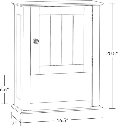 RiverRidge Ashland Single Door Wall, Gray Cabinet,Grey