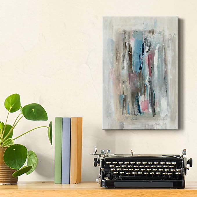 Renditions Gallery Canvas Wall Art Home Paintings & Prints Colorful Paint Splash Modern Abstract Wall Hanging Decorations Artwork for Bedroom Living Room Office Kitchen - 8"x12" LT02