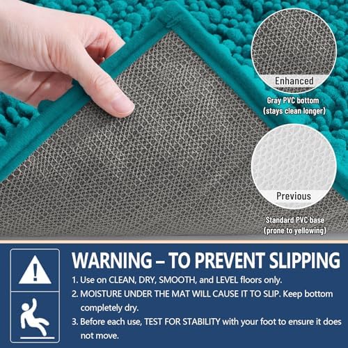 Arotive Bathroom Rugs Mat 47x24, Soft Absorbent Chenille Shaggy Bath Mat
