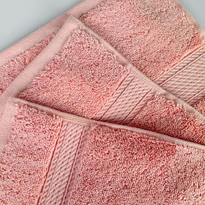 SUPERIOR Egyptian Cotton Pile Heavyweight Bath Sheet, 2 Piece Set, Tea Rose