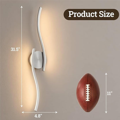 31.5 Inch LED Bathroom Vanity Light, Brushed Nickel, 5CCT | 31.5 Inch brushed nickel LED bathroom vanity light with 5CCT, 20%-100% dimming, hardwired horizontal/vertical mount
