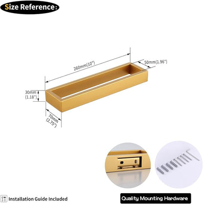 GERZWY Gold Stainless Steel Towel Holder Towel Hanger Towel Ring for Bathroom Lavatory Wall Mount Contemporary Style