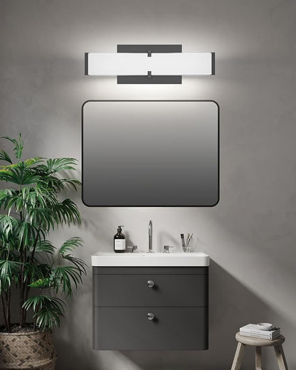 Modern LED Light Fixtures 40 Inch, 40W 3600 Lumen Dimmable Vanity Light, 5CCT Lights for Bathroom, Black, ETL Certified