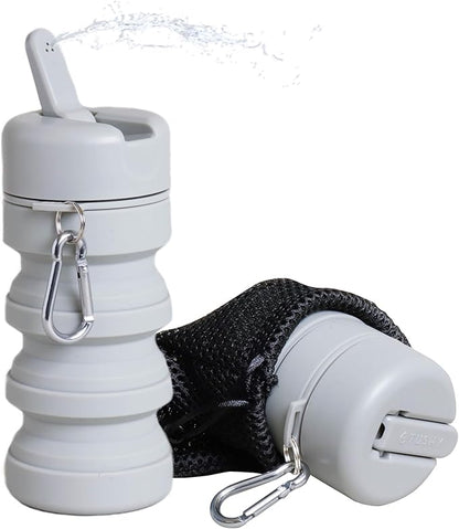 TUSHY Travel Bidet: Collapsible & Expandable for Discreet Portability, Refreshing Clean for Home, Camping, Outdoors & Travel (Helps Hemorrhoid Relief, Peri Bottle for Postpartum Care) (Pebble)