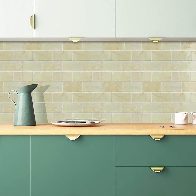 STICKGOO 10-Sheet Subway Tile Peel and Stick Backsplash, Self Adhesive Vinyl Wall Tiles, Stick on Backsplash for Kitchen and Bathroom(Thicker Design)