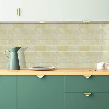 STICKGOO 10-Sheet Subway Tile Peel and Stick Backsplash, Self Adhesive Vinyl Wall Tiles, Stick on Backsplash for Kitchen and Bathroom(Thicker Design)