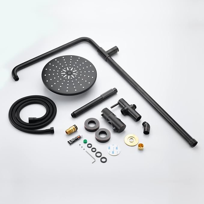 SUMERAIN Oil Rubbed Bronze Rain Shower System for Retrofit & Remodel | 9 Inches Rain Shower Head, Easy DIY Installation, Adjustable Slide Bar, Brass Hand Shower
