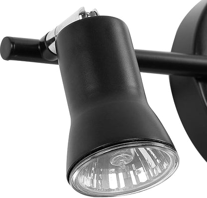 GLADFRESIT Industrial Track Lighting Kit, 3-Light, Brass | Adjustable Lamp Holder, Rotatable Spot Lights, Vintage Ceiling & Wall Mount, For Kitchen Bathroom Loft, Bulbs Not Included
