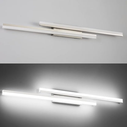 PRESDE 48" LED Bathroom Vanity Light, Modern Brushed Nickel Wall Bar Fixture Over Mirror 3CCT