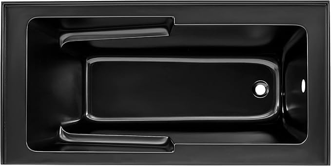 Voltaire 60" x 30" Right-Hand Drain Alcove Bathtub with Apron in Matte Black
