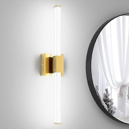 Ralbay 24inch Gold Bathroom Vanity Light Bar 22W Modern LED Vanity Lights Gold Bathroom Wall Mounted Light Fixtures Over Mirror(5500K White Light)