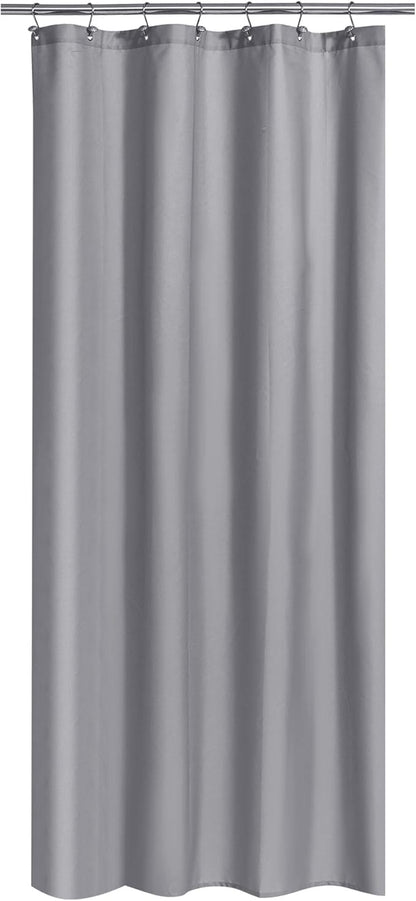 N&Y HOME Fabric Shower Stall Curtain or Liner 36 x 72 Inches - Hotel Quality, Machine Washable, Water Repellent - Gray, 36x72