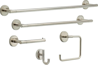 Delta Trinsic (1-Pack) Hand Towel Holder Brilliance Stainless Steel Towel Racks for Bathroom Wall Square Towel Ring Holder for Bath Towel Hanger for Kitchen, Bathroom Accessories 759460-SS