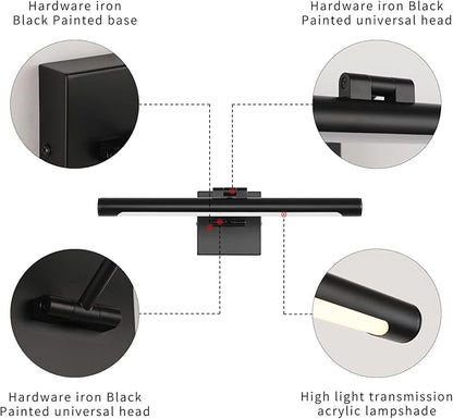 Joosenhouse Hard-Wired Picture Light Dimmable LED Picture Lights for Paintings 16.53" Inch Dartboard Portrait Lighting for Wall Pictures Matte Black Metal Body 3000K 110V AC