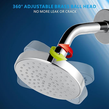 High Pressure Shower Head - 4.7“ Powerful Bathroom Pressure Boosting Rain Showerhead - Perfect Universal Replacement for Rainfall Shower Heads (10 Pack, Chrome)