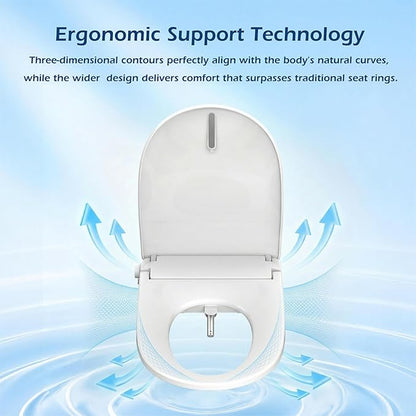 GAICOM Bidet Toilet Seat Elongated, Electric Smart Heated Toilet Seat with Instant Warm Water & Dryer, Multiple Cleaning Modes, Remote Control, Self-Clean Nozzle, Soft Closed Toilet Lid, Night Light