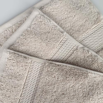 Superior Egyptian Cotton 800 GSM Plush & Absorbent, 9 Piece Set, Stone