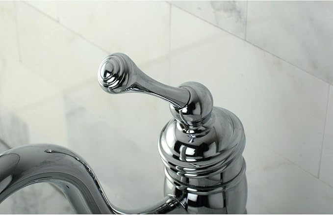 Kingston Brass KB1421BL Heritage Vessel Sink Faucet with Optional Cover Plate, 6-1/8-Inch, Polished Chrome