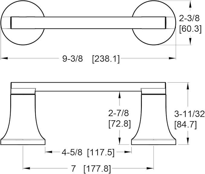 Pfister Pfirst Modern Toilet Paper Holder, Bathroom Tissue Holder, Wall-Mounted, Screw-In, Polished Chrome Finish, BPHPFM0C