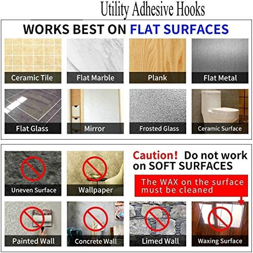 Jwxstore 12 Pack Wall Hooks for Hanging 33LB Heavy Duty Self Adhesive Hooks