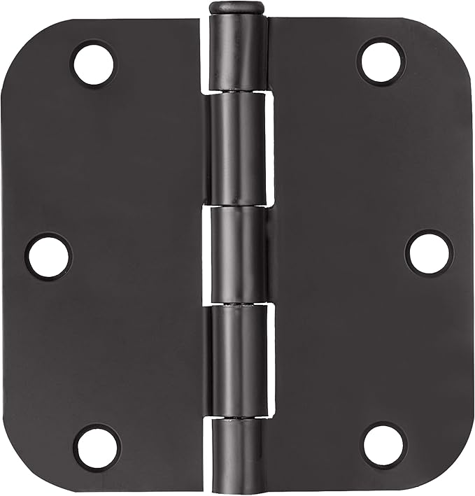 Design House Door Frame Hinges, Water-Resistant, Pre-Lubricated, For Left or Right-Handed Doors, Matte Black, 10-Pack, 3.5 in. L x 3.5 in. W x 0.125 in. D, 188912