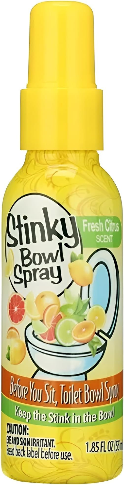 Set of 2 Stinky Bowl Spray 1.85oz - Before You Go Toilet Bathroom Deodorizer - Features Fresh Citrus Scent and Lavender Scent!