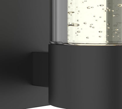 Alice Modern 1-Light Wall Sconce Light Fixture, Integrated Led and Premium Bubble Glass, for Kitchen Island, Hallway, Entryway, Passway, Dining Room, Bedroom, Balcony Living Room (Black)