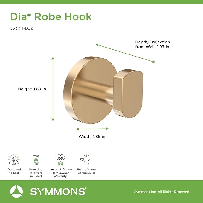 Symmons 35AC4BUNDLEBBZ Bathroom-Hardware, 4 Pieces, Brushed Bronze