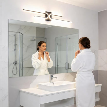 Black Bathroom Vanity Light Fixtures Over Mirror 3CCT Dimmable Bathroom Light Fixture, 39.17 ''Long Modern LED Vanity Lighting Bar, Wall Sconce Lighting for Bedroom Living Room with Remote Control