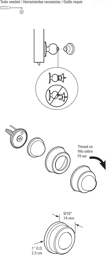 Prime-Line J 4648 1 in., Cast Brass, Bronze, Wall Stop with Convex Bumper (Single Pack) (Pack of 2)