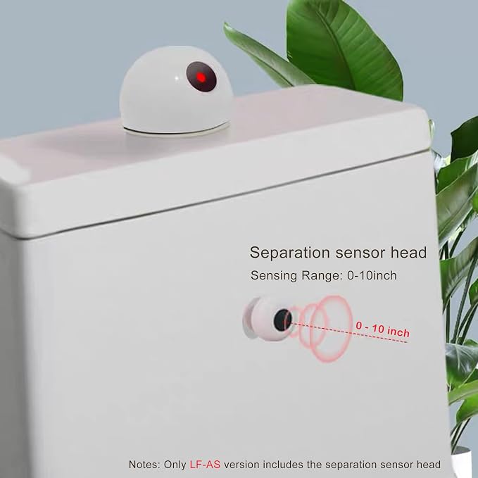 Touchless Toilet Flusher,Infrared Sensor Automatic Toilet Flusher With Two Flush Modes Design, USB Rechargeable for Home and Public Use(White) (Add Separation Sensor Head)