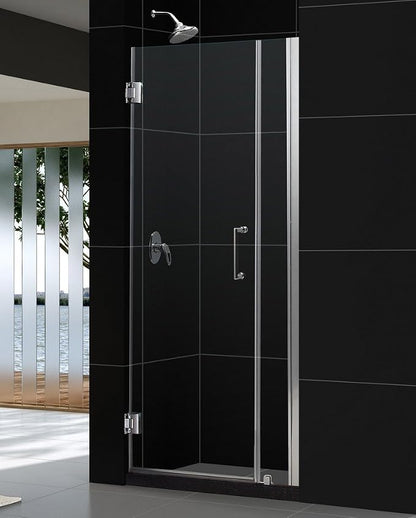 DreamLine Unidoor 34-35 in. W x 72 in. H Frameless Hinged Shower Door in Chrome, SHDR-20347210-01